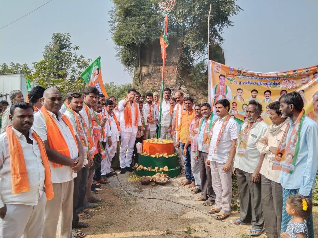 Inaugurated flag pole in Chetla Mupparam village